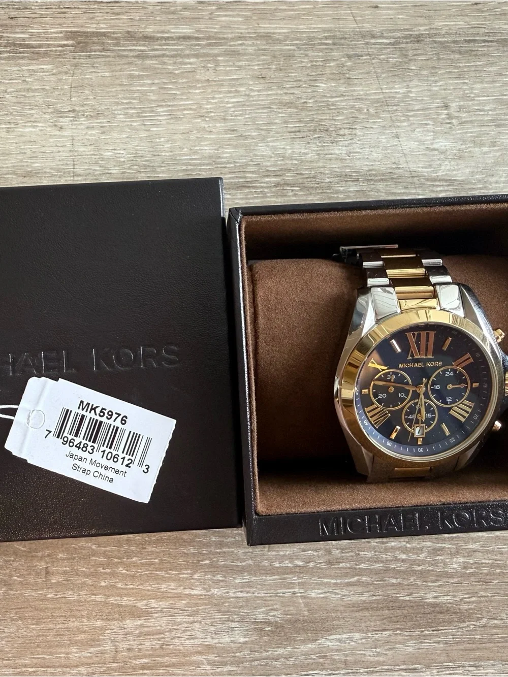 Michael Kors Two-Tone Gold and Silver Chronograph Watch